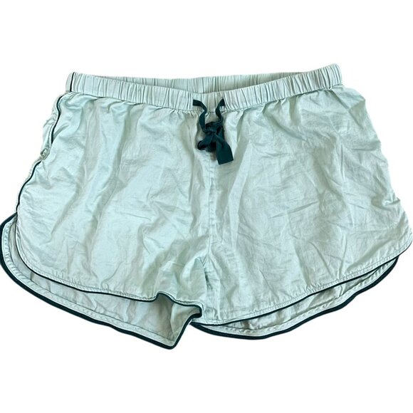 LAKE size M Pajama Lounge Boy Boxer Shorts Mint Sea Foam Green Drawstring Cotton - Picture 1 of 11